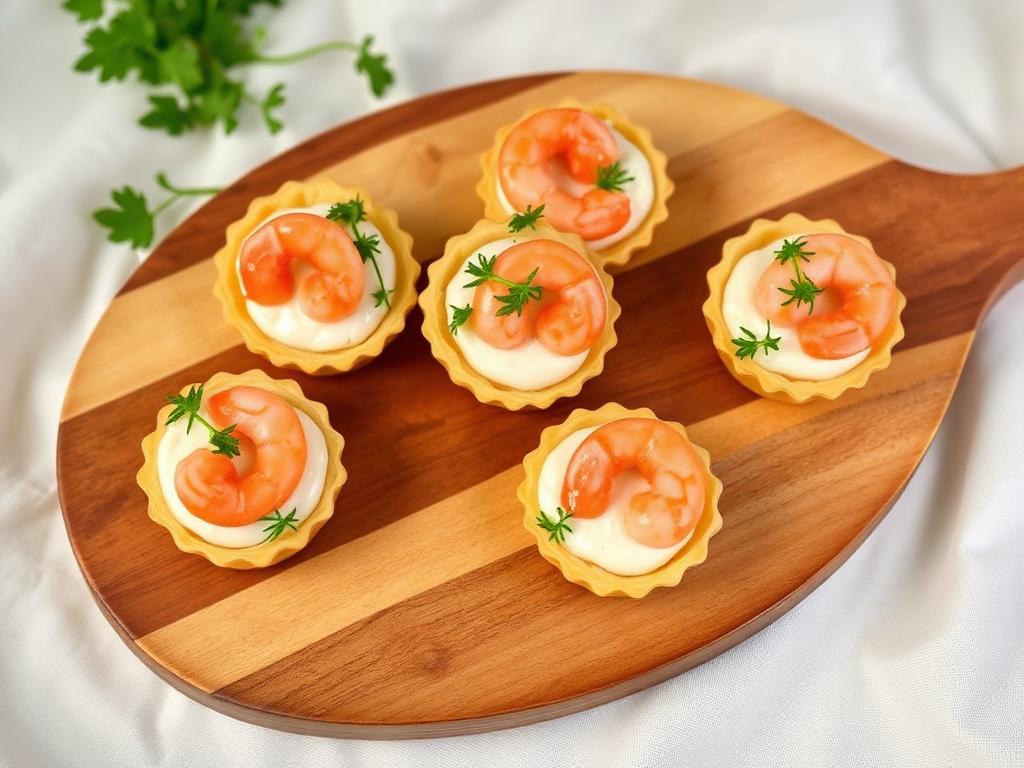 Tartaletka: serek śmietankowy + krewetka